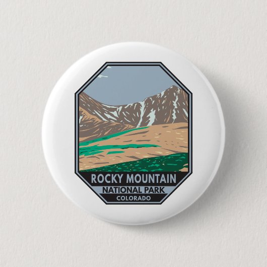 Rocky Mountain Nationalpark Colorado Grays Peak Button (Vorderseite)