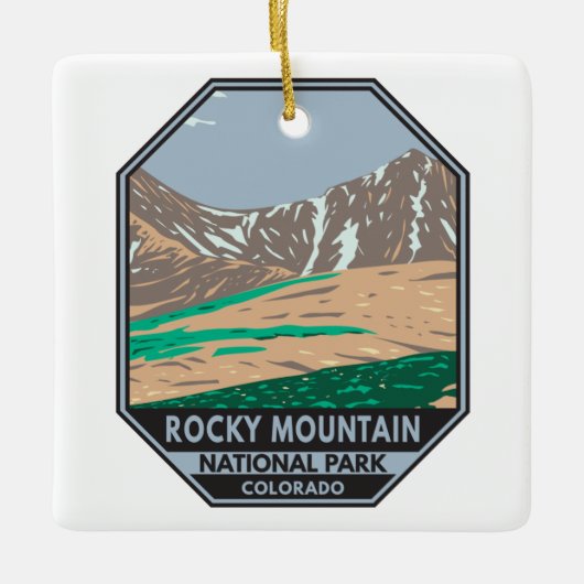 Rocky Mountain Nationalpark Colorado Grays Peak Keramikornament (Vorderseite)