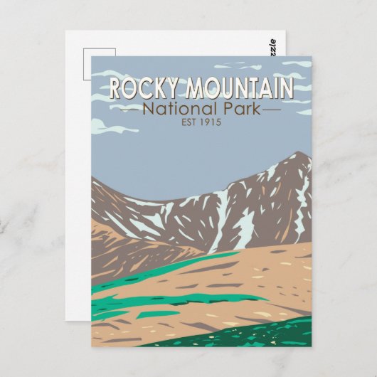 Rocky Mountain Nationalpark Colorado Grays Peak Postkarte (Vorne/Hinten)
