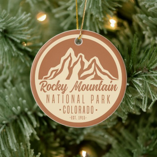 Rocky Mountain Nationalpark Colorado Keramik Ornament (Baum)