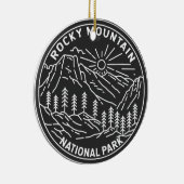 Rocky Mountain Nationalpark Colorado  Keramik Ornament (Rechts)