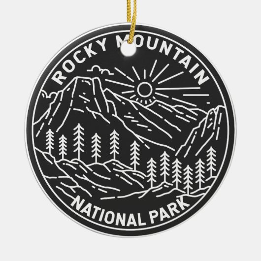 Rocky Mountain Nationalpark Colorado  Keramik Ornament (Vorne)