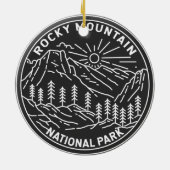 Rocky Mountain Nationalpark Colorado  Keramik Ornament (Hinten)