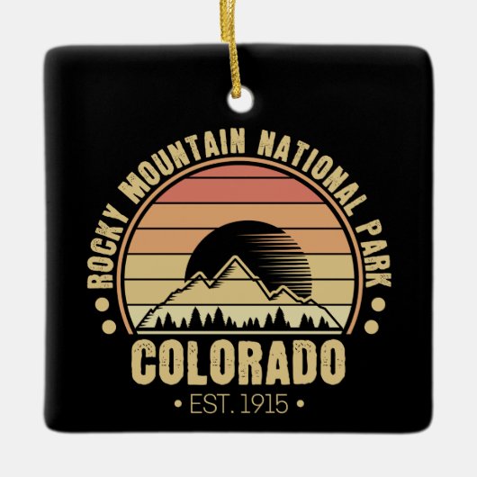Rocky Mountain Nationalpark Colorado Keramikornament (Vorderseite)