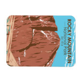 Rocky Mountain Nationalpark Colorado LongPeak Magnet (Horizontal)