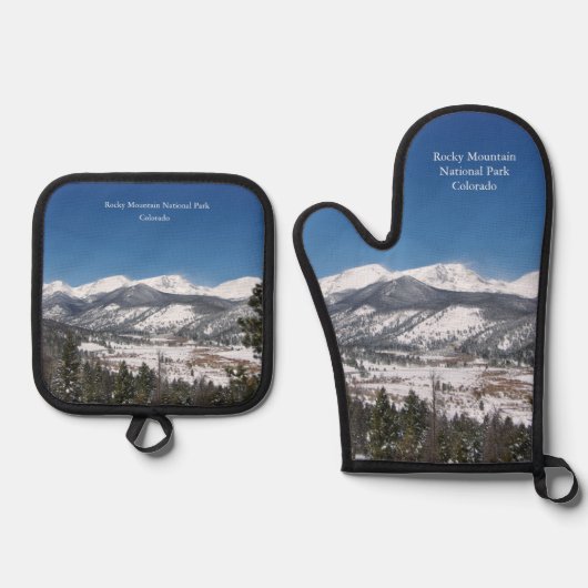 Rocky Mountain Nationalpark Colorado Ofenhandschuh & Topflappen-Set (Vorderseite)
