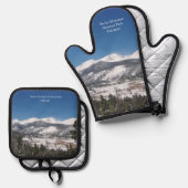 Rocky Mountain Nationalpark Colorado Ofenhandschuh & Topflappen-Set (Vorderseite/Rückseite)