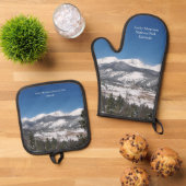 Rocky Mountain Nationalpark Colorado Ofenhandschuh & Topflappen-Set (Oben Unten)