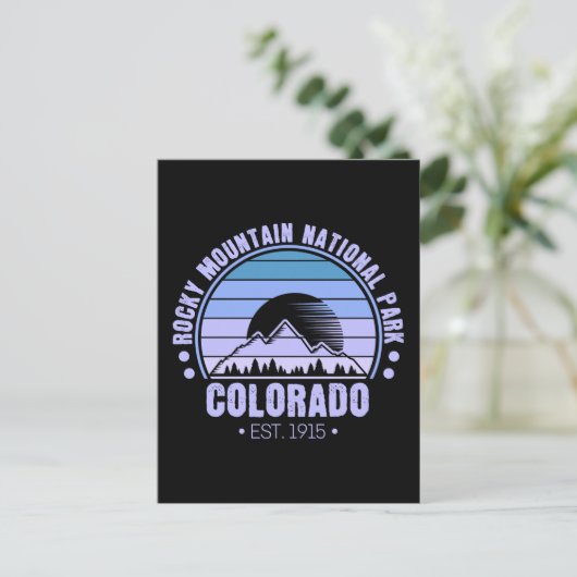 Rocky Mountain Nationalpark Colorado Postkarte (Stehend Vorderseite)