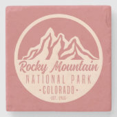 Rocky Mountain Nationalpark Colorado Steinuntersetzer (Vorderseite)