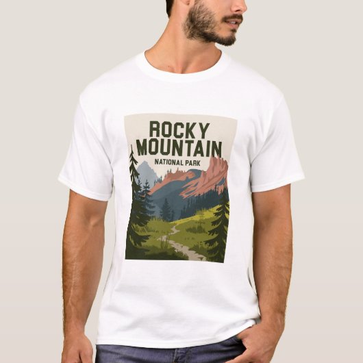 Rocky Mountain Nationalpark Colorado T-Shirt (Vorderseite)