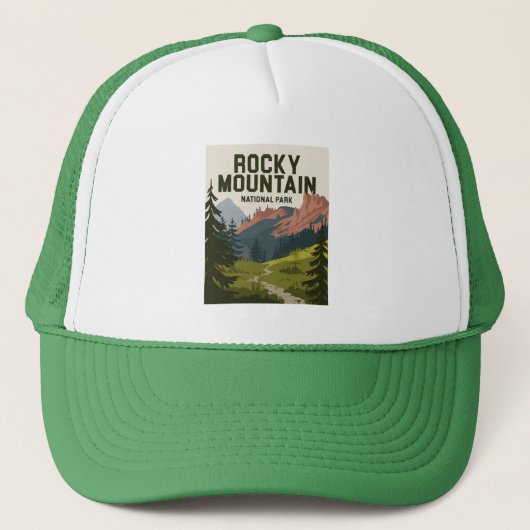 Rocky Mountain Nationalpark Colorado Truckerkappe (Vorderseite)