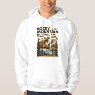 Rocky Mountain Nationalpark Colorado Vintage Art Hoodie