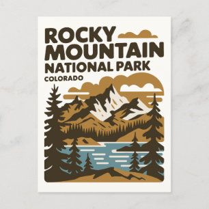 Rocky Mountain Nationalpark Colorado Vintage Art Postkarte