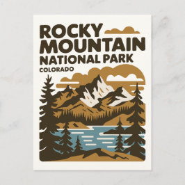 Rocky Mountain Nationalpark Colorado Vintage Art Postkarte
