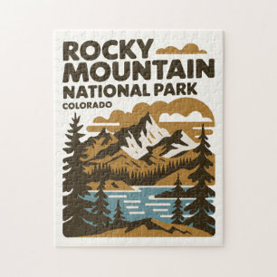 Rocky Mountain Nationalpark Colorado Vintage Art Puzzle