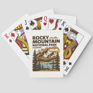 Rocky Mountain Nationalpark Colorado Vintage Art Spielkarten