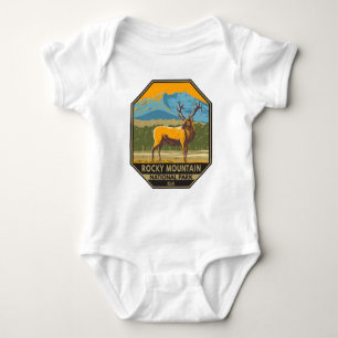 Rocky Mountain Nationalpark Colorado Vintage Baby Strampler
