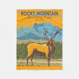 Rocky Mountain Nationalpark Colorado Vintage Fleecedecke