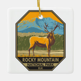 Rocky Mountain Nationalpark Colorado Vintage Keramikornament