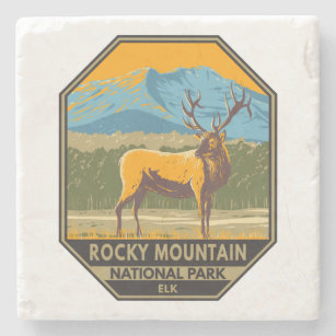Rocky Mountain Nationalpark Colorado Vintage Steinuntersetzer