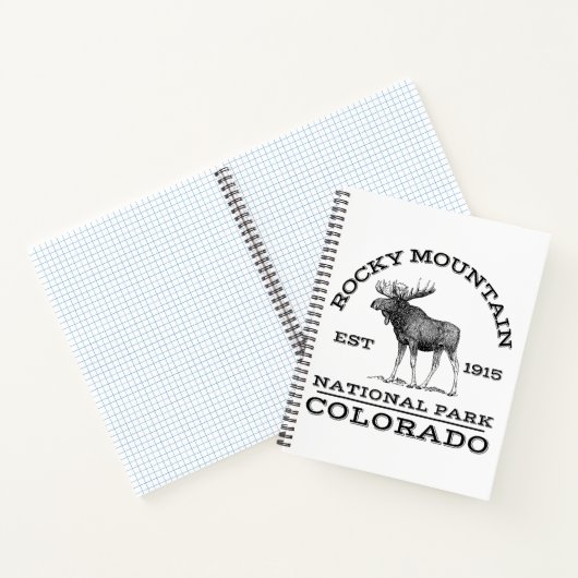 Rocky Mountain Nationalpark Colorado Wandern neben Notizblock (Innenseite)