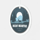 Rocky Mountain Nationalpark Deer Ornament Aus Metall (Vorderseite links)