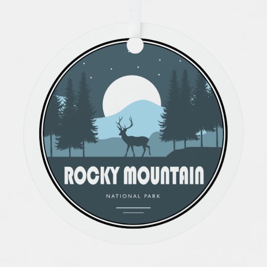 Rocky Mountain Nationalpark Deer Ornament Aus Metall (Vorderseite)