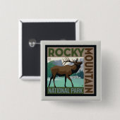 Rocky Mountain Nationalpark | Elch Button (Vorne & Hinten)