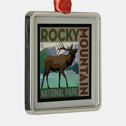 Rocky Mountain Nationalpark | Elch Ornament Aus Metall (Rechts)