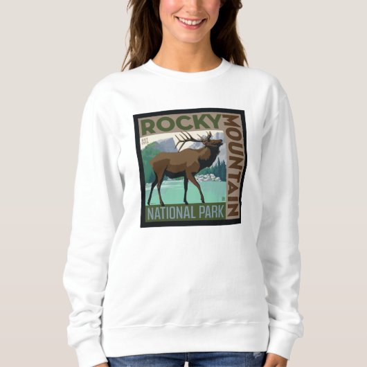 Rocky Mountain Nationalpark | Elch Sweatshirt (Vorderseite)