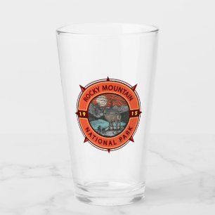Rocky Mountain Nationalpark Elk Retro Kompass Glas