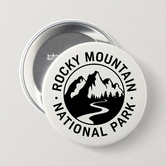 Rocky Mountain Nationalpark Emblem Button (Vorne & Hinten)