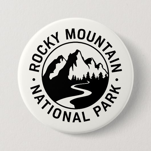 Rocky Mountain Nationalpark Emblem Button (Vorderseite)