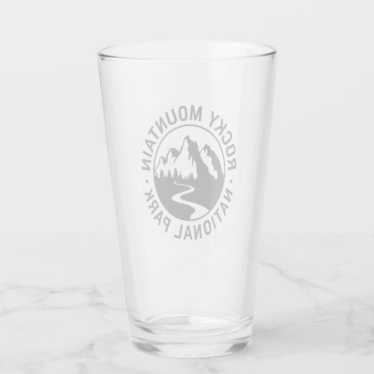 Rocky Mountain Nationalpark Emblem Glas (Rückseite)