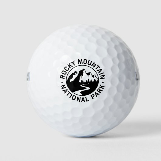 Rocky Mountain Nationalpark Emblem Golfball (Vorderseite)