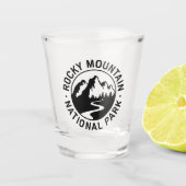 Rocky Mountain Nationalpark Emblem Schnapsglas (Vorderseite)
