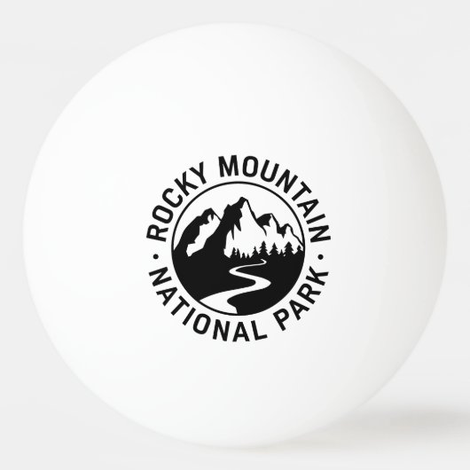 Rocky Mountain Nationalpark Emblem Tischtennisball (Vorderseite)