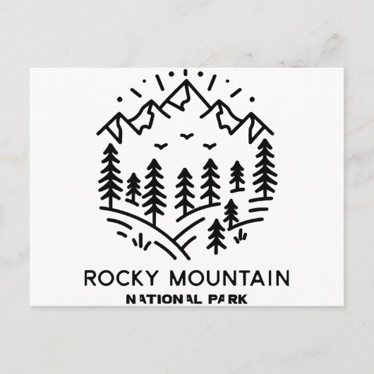 Rocky Mountain Nationalpark Feiertagspostkarte (Vorderseite)