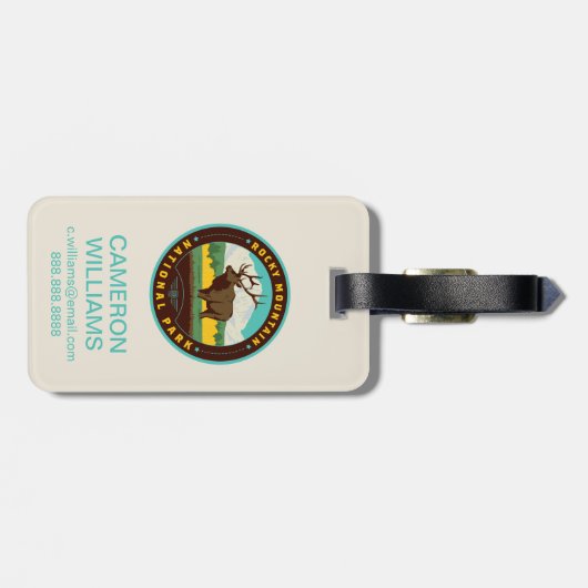 Rocky Mountain Nationalpark Gepäckanhänger (Rückseite horizontal)