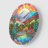 Rocky Mountain Nationalpark Gesteinigte Glass Rock Große Wanduhr (Winkel)