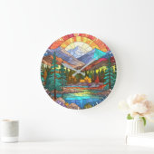 Rocky Mountain Nationalpark Gesteinigte Glass Rock Große Wanduhr (Zuhause)