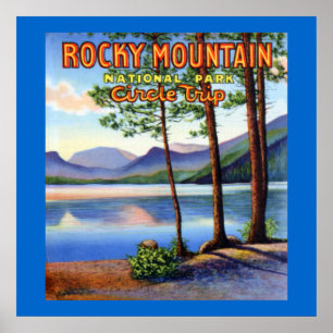 Rocky Mountain Nationalpark-großer Buchstabe-Gruß Poster