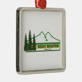 Rocky Mountain Nationalpark Grüne Streifen Ornament Aus Metall (Rechts)