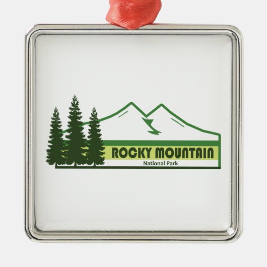 Rocky Mountain Nationalpark Grüne Streifen Ornament Aus Metall (Vorne)