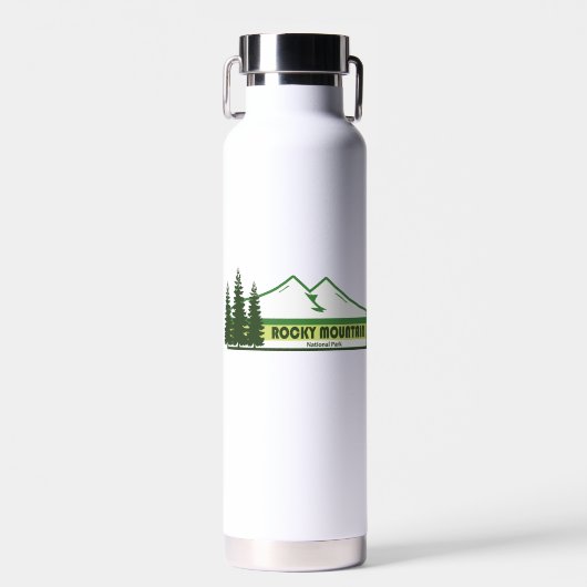 Rocky Mountain Nationalpark Grüne Streifen Trinkflasche (Vorne)