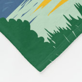 Rocky Mountain Nationalpark Illustration Fleecedecke (Ecke)