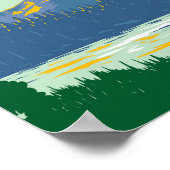 Rocky Mountain Nationalpark Illustration Poster (Ecke)