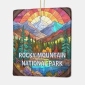 Rocky Mountain Nationalpark Imitate gesteinigt Gla Keramikornament (Links)