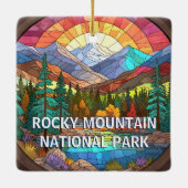 Rocky Mountain Nationalpark Imitate gesteinigt Gla Keramikornament (Rückseite)